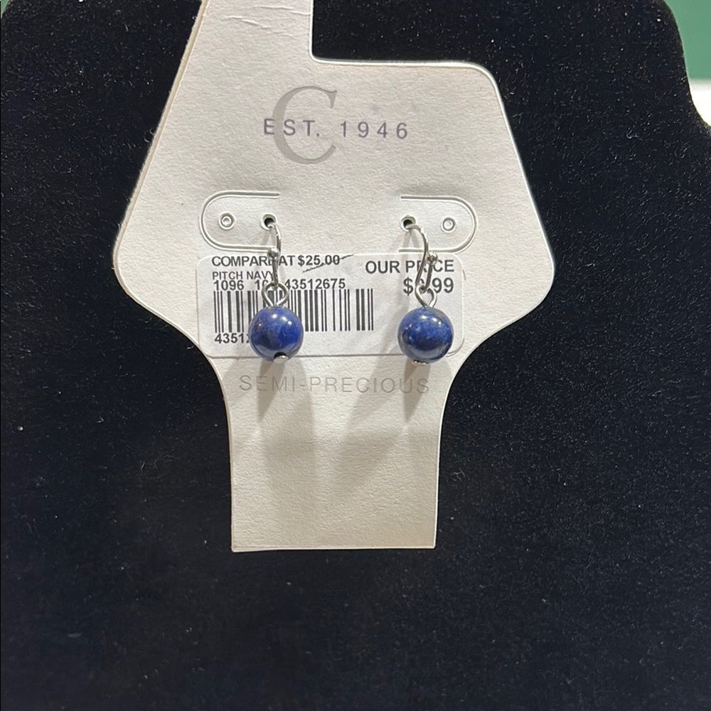 Cato Lapis Blue Semi-Precious Drop Earrings